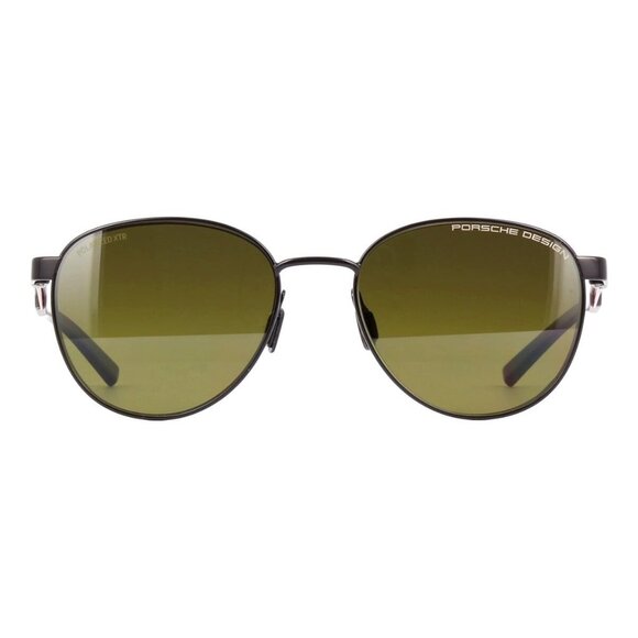 New PORSCHE DESIGN Black Polarised Round P8645 A Sunglasses Women - Picture 2 of 4